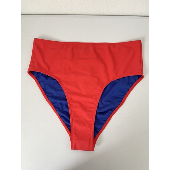 adidas High-Waist‎ Bikini Bottom Swimwear Bright Red NWT Size XL - Picture 1 of 11